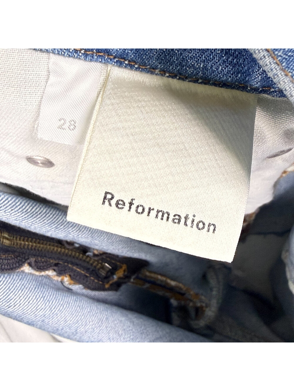 Reformation Fanny Salton Denim Shorts Cutoffs Women's 28 - Picture 3 of 12